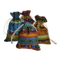 50pc 10 14cm Impression r￩tro National Wind Cotton Coton Coton Sac ￠ cotons Poutre Gift Gift Bijoux Pouche aromath￩rapie Bags de th￩271E