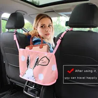 Aufbewahrungstaschen süße Cartoon -Autositz -Seitenbeutel Gepäckhalter Pocket Trunk Cargo Organizer Auto Interior Accessoires SMR
