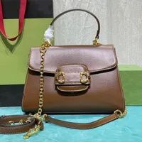 Horsebit 1955 Shoulder Bag Luxury messenger bag handle tote Ophidias crossbody Canvas Genuine Leather Trim handbag Vintage Ebony purses
