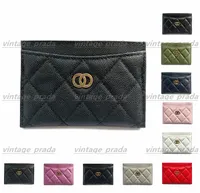 Lyxkortsh￥llare Purses Designer Channel Walls New Fashion Caviar Lambskin Leather Womens Men Coin Purse Mens Wallet Key Ring Card Holder Wristlet Key Pouch