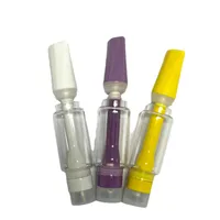 Cartridge Atomizers White Purple Yellow Empty Vapes Pen 510 Thread Cartridges Atomizer E Cigarettes Vape Carts 2ML Ceramic Glass Thick Oil Vaporizer