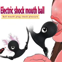 Confetti exotische accessoires elektrische schok mondplug ball gag mannen prostaat massager volwassene beperking slave bondage bdsm speelgoed voor paren