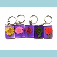 Key Rings 60 Pcs Fashion Mixed Starfish Sunflower Keychain Drop Delivery 2021 Jewelry Jewelshops Dh325
