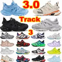 Track 3.0 Mens Running Shoes 3s White Triple Black Black White Rosa Pink Platform Grey Dise￱ador Luxury Tess Gomma Nylon Impreso Fashion Fashion