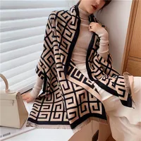 2020 Luxury Winter Scarf Women Pashmina Shawl Lady Wraps Design Print Warm Blanket Female Neck Scarves Thick Stoles LJ2012212910