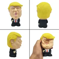 Yaratıcı Komik Donald Trump Ekstrüzyon Kurtarma Şekli Dekorasyon El Sanatları Yumuşak Moda Pu Yavaş Ribaund Bebek Figürinler Minyatürler FY3636 915