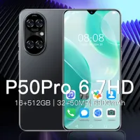 P50 PRO cell phones 7.3 inch HD android phone show 16GB RAM 512 ROM mtk6889 6800MA Camera 32MP 50MP 5G Dual SIM Dual Standby