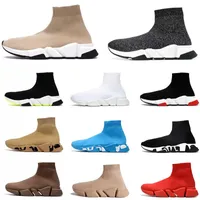 Chaussettes chaussures de course d'hiver pour hommes sneakers sneakers triples graffiti blanc noir lurex tricot m￩tallique gris n￩on oreo rouge keep plateforme chaude entra￮neurs de sport chaussure