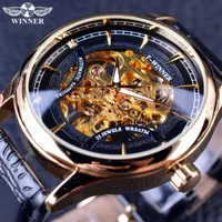 Мужские часы PU кожаный спортивный дизайн Bezel Golden Wath