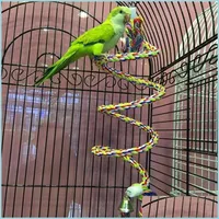 Inne zaopatrzenie ptaków 50 cm papugi zabawka lina pleciona zwierzak żucia Budgie Coil Ceil Klatka Klatka Ptaki Trening Akcesoria Drop Dhvzq