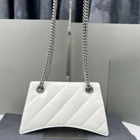 2022 Lady Hourglass Bag Leather Hobo Pags Vintage Design Women Crossbody Ladies Chain Handbag Presh Half Moon Fumpling