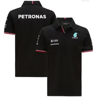 Summer Mercedes Benz Petronas Polos F1 Team Auto Polo Shirt Lapel Motorsport Men's Men's Charce Dry Breatable Thirt T-Shirt
