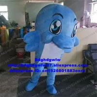Mascot Costumes Blue Dolphin Porpoise Delphinids Whale Mascot Costume Adult Cartoon Character Outfit Suit The Choicest Goods Thank315E