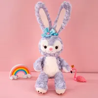 Stellalou foldbar kanin plysch leksak söt stella kanin barn medföljande familjedekorationer