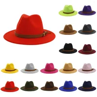 Berets Classic British Fedora Hat Men Women Imitation Woolen Winter Felt Hats Fashion Jazz Unisex Flat Top Hat#g3