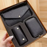 카드 홀더 가방 여성 봉투 크로스 바디 가방 핸드백 지갑 3 조각 세트 L 편지 분리 가능한 체인 스트랩 패션 지갑 High Q