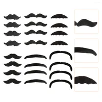 Party Decoration 24pcs Fake Mustaches Fashion Self-adhesive Self Adhesive Beard For Cosplay Costume