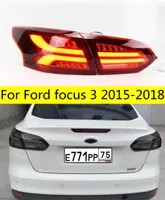 Lunhanas traseiras de estilo de carro para Ford Focus 3 Luzes traseiras LED Luz dinâmica Luz revertendo diariamente a luz traseira de nevoeiro