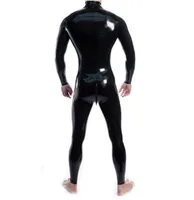 패션 캣츠 의상 PVC 가짜 가죽 블랙 더블 어깨 지퍼 남자 전신 디자인 섹시한 라텍스 꽉 꽉 찬과복 의류와 가랑이 지퍼