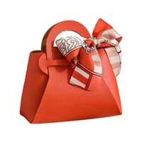 Geschenkverpackung Geschenkverpackung Leder bevorzugt Tasche mit Schal für Hochzeitsfeier Osternendekoration Babyparty Ramadan Eid Mubarak Candy Cosmetics Dhdgk
