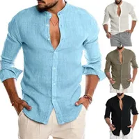 Erkekler Sıradan Gömlekler 2022 Erkekler Blous gömlek gevşek üstler Uzun Kollu Tee Bahar Sonbahar Yaz Yakışıklı Erkekler