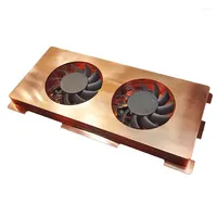コンピューター冷却純粋な銅GPUバックプレートラジエーターキットグラフィックカードバックプレーンメモリクーラーデュアルファンヒートシンク3090 3080 3070