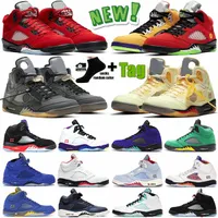 Jumpman Men 5 Basketball Shoes 5S Doernbecher Raging Red Stealth 2.0 Fire What the White Cement Metallic Flight Oreo Wings Green Bean Ice Blue Sports Seakers
