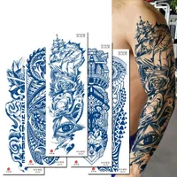 52 estilos diferentes tatuajes de brazo completo impermeable tatuaje temporal tatuaje pegatinas jugo de hierbas tatuaje parche de geisha flor