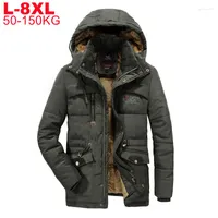 남자 재킷 남자 플러스 사이즈 150kg 8xl 7xl 6xl 5xl 두께 겨울 코트 수컷 느슨한 바람 방풍 따뜻한 편안한 큰 패딩 남자