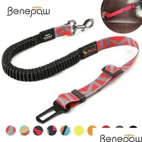Dog Collars Leashes Premium Durable Dog Car Seat Belt Fashion Adjustable Heavy Duty Pet Safety Elastic For Vehicle Accessories Drop Dhyv7