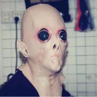 Imprezy zaopatrzenie w Halloween UFO maska ​​przerażająca lateks kosmitów dla dorosłych masy kostiumowy cosplay