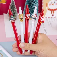 3pcsChristmas Stationery Girls Gel Writing Press Gift Elegant Beautiful School Supplies Kawaii Cool Desk Accessories Funny Pens