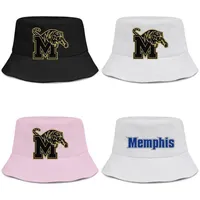 Memphis Tigers Basketbol Altın Logo Erkek ve Kadın Buckethat Serin Spor Kovası Beyzbolcap Kafesi Eski Baskı Pembe Meme Kanseri ABD Flag320s