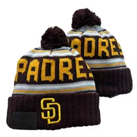 Padres SD Letter Skull Beanies Caps 도매 뼈 남성 여성 패션 힙합 Casquette Gorra Masks 따뜻한 겨울 니트 모자