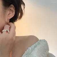 Trouwringen zoete barokke natuurlijke zoetwater parelring verstelbare zirkoon vinger sieraden vrouwen verlovingsgeschenken 2022