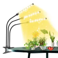 LED 실내 식물의 LED 조명 198 LED 플랜트 전체 스펙트럼 타이밍 기능을 갖춘 조명 9 Dimmable 360 ​​° 조절 가능한 구즈넥 4 스위치 모드 씨앗 시작