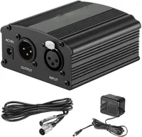 Microfoons 48V Phantom -voeding met adapterbonus XLR 3 -pin microfoonkabel voor eventuele opnameapparatuur voor condensormuziek