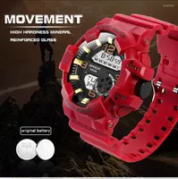 Wristwatches 2022 Sanda Brand Digital Watches Men Clock Clock LED CLOCK LEVER Electronic Watch Sport Chrongraph Wristwatch Relogio Maschulino