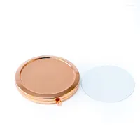 Miroirs compacts en or rose miroir couloir de poche maquillage de poche diy po cosmétique avec plaque de sublimation de 58 mm