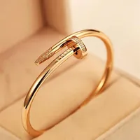 Juste a Clou Nail Bracelet Luxury Jewery Set Auger Lovers 남자와 여자 16 19 cm Gold Rose Sier275i291E