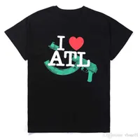 Jag älskar ATL T-shirt Mens Designer Kort ärm Högkvalitativ mode Hip Hop Men Kvinnor Tees Size S-XL