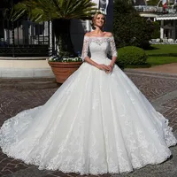 Свадебное платье vestidos de novia sweetheart nece блестящая бусинка жемчуга с талией с половиной рукава.
