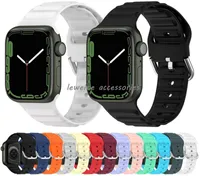 Soft Silicone Sport Replacement Strap for Apple Watch Band 38mm 40mm 41mm 42mm 44mm 45mm iWatch Series 8 SE 7 6 5 4 3 2 1 Women Men