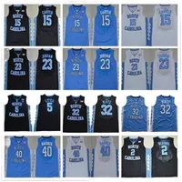 баскетбольные майки NCAA Северная Каролина Тар Хилс 23 Майкл Колледж Джерси 15 Винс Картер 5 Нассир Литтл 32 Люк Мэй Барнс UNC Blue Blue Blue Bla U8HE#