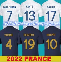 Benzema French Soccer Jersey 2022 2023 Mbappe Griezmann Pogba 22 23 Men adult jerseys Kimpembe Fekir Maillot Shirt Hommes Kante Maillots de Football Size S-4XL