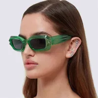 Sun glass 2022 new fashion small frame 3D square wind men's and women's sunglasses advanced sense