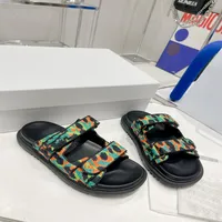 2022 Mens Womens Slippers with Original Box Dust Bag bloom flowers printing leather Web Black shoes Fashion luxury summer sandals beach167o