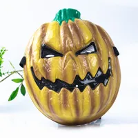 Halloween Scary Party Mask Decor Green Leaf Pumpkin Design PVC Horror Full Face Masks Event Decoration 3 9CX E3
