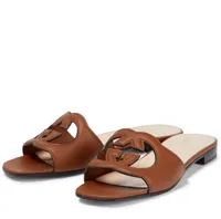 Zapatillas para mujeres entrelazando el corte g de corte ggua de tobogán sandalia de cuero genuino toboganes millennials lighters al aire libre sandalias diseñador de lujo con caja