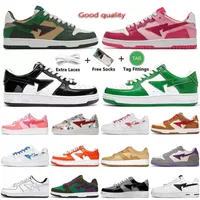 2022 Sapatos para homem mulher bapestas sta baixa abc camuflear sapatos casuais sk8 mulheres brancas verde vermelho preto amarelo tênis tamanho 36-45